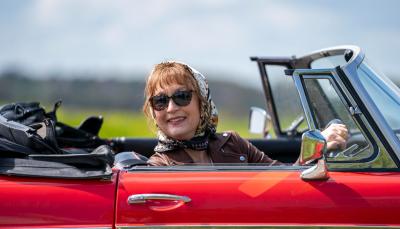 Picture shows: Lesley Manville as Susan Ryeland in PBS; 'Magpie Murders'