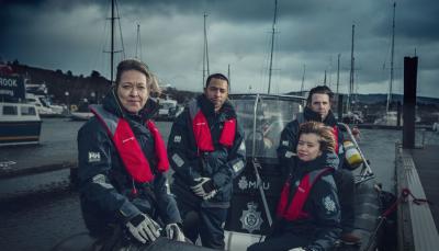 Nicola Walker, Jamie Sives, Katie Leung, and Ukweli Roach in 'Annika' 
