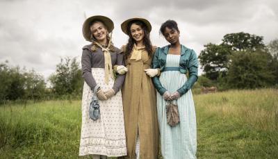 Rose Williams, Rosie Graham and Crystal Clarke in "Sanditon" Season 2 (Photo:  Red Planet LTD)
