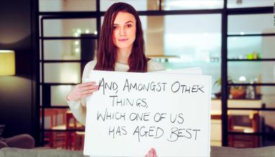 Keira Knightley in a shot from the "Love Actually" sequel trailer. (Photo: NBC)