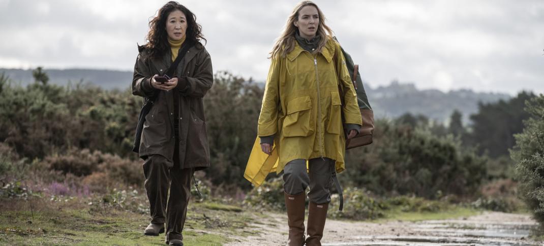 Sandra Oh as Eve Polastri, Jodie Comer as Villanelle - Killing Eve